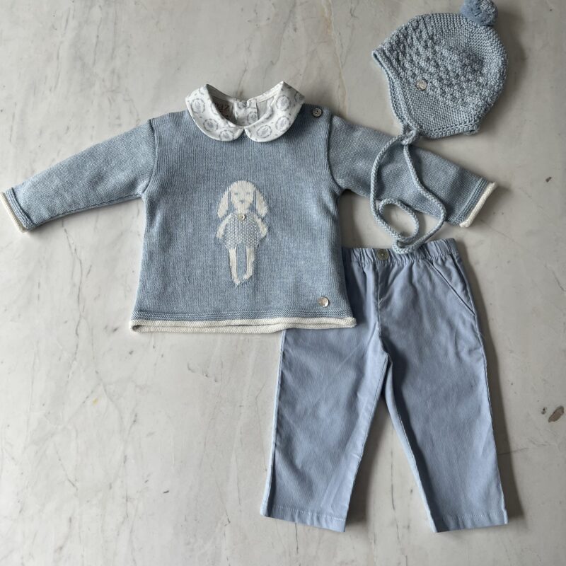 CONJUNTO DE BEBE SUETER, CAMISA Y PANTALON PANA - Imagen 3