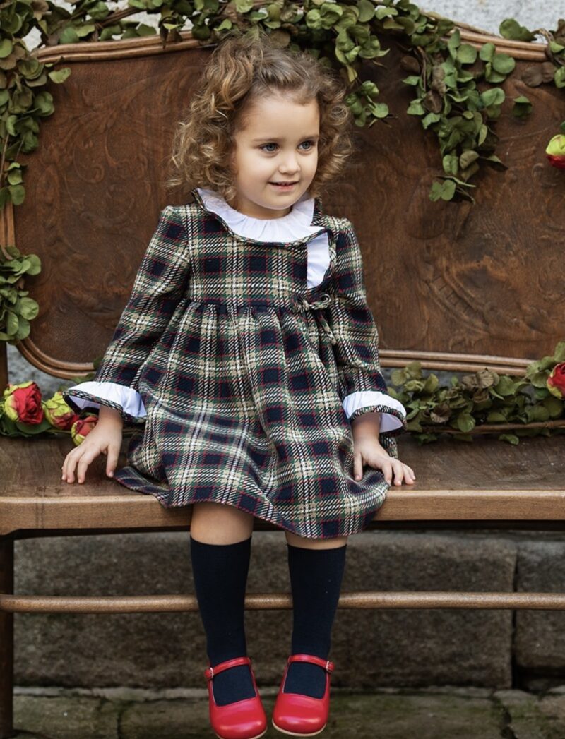 VESTIDO NAVIDEÑO CUADROS COLECCION "TARTAN" - Imagen 2